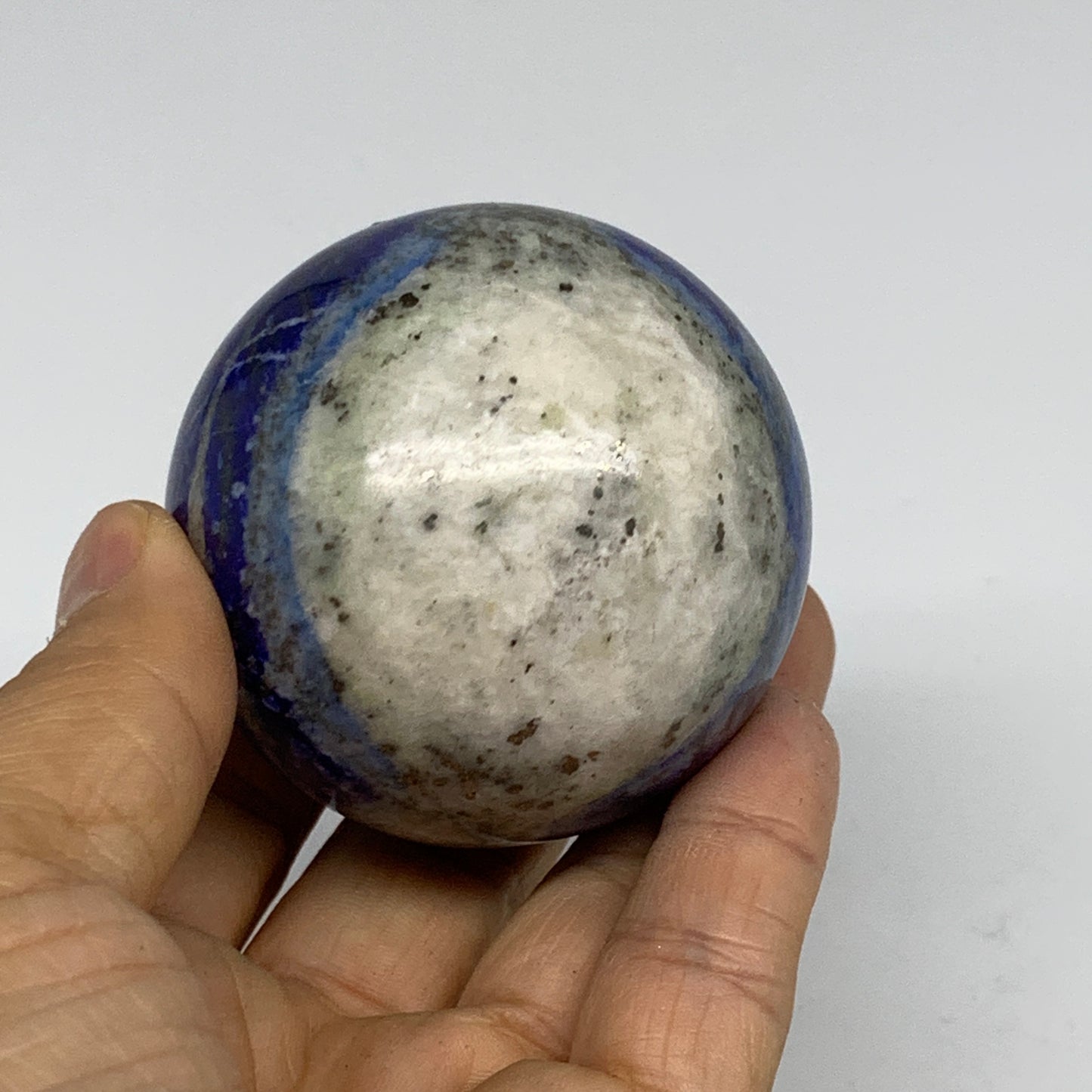 0.62 lbs, 2.2" (56mm), Lapis Lazuli Sphere Ball Gemstone @Afghanistan, B33245