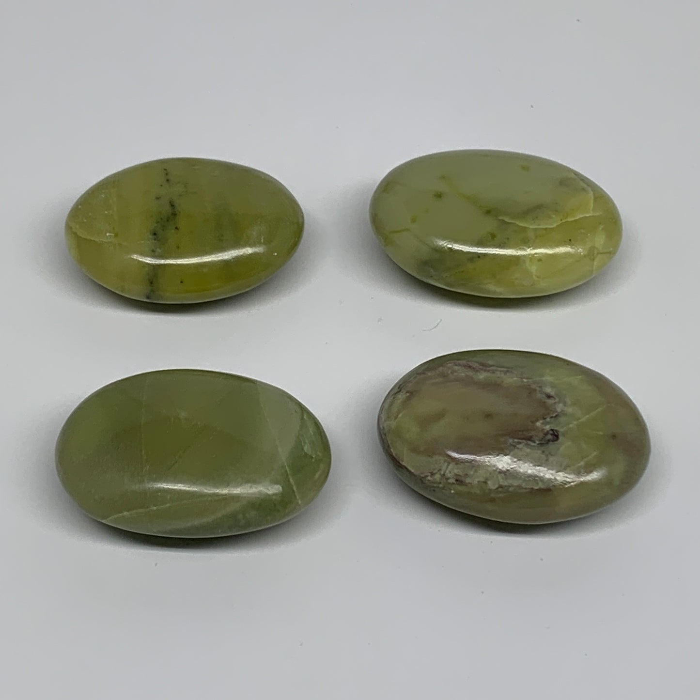 151.7g, 1.7"- 1.8", 4pcs, Natural Serpentine Palm-Stone Gemstone, B34611