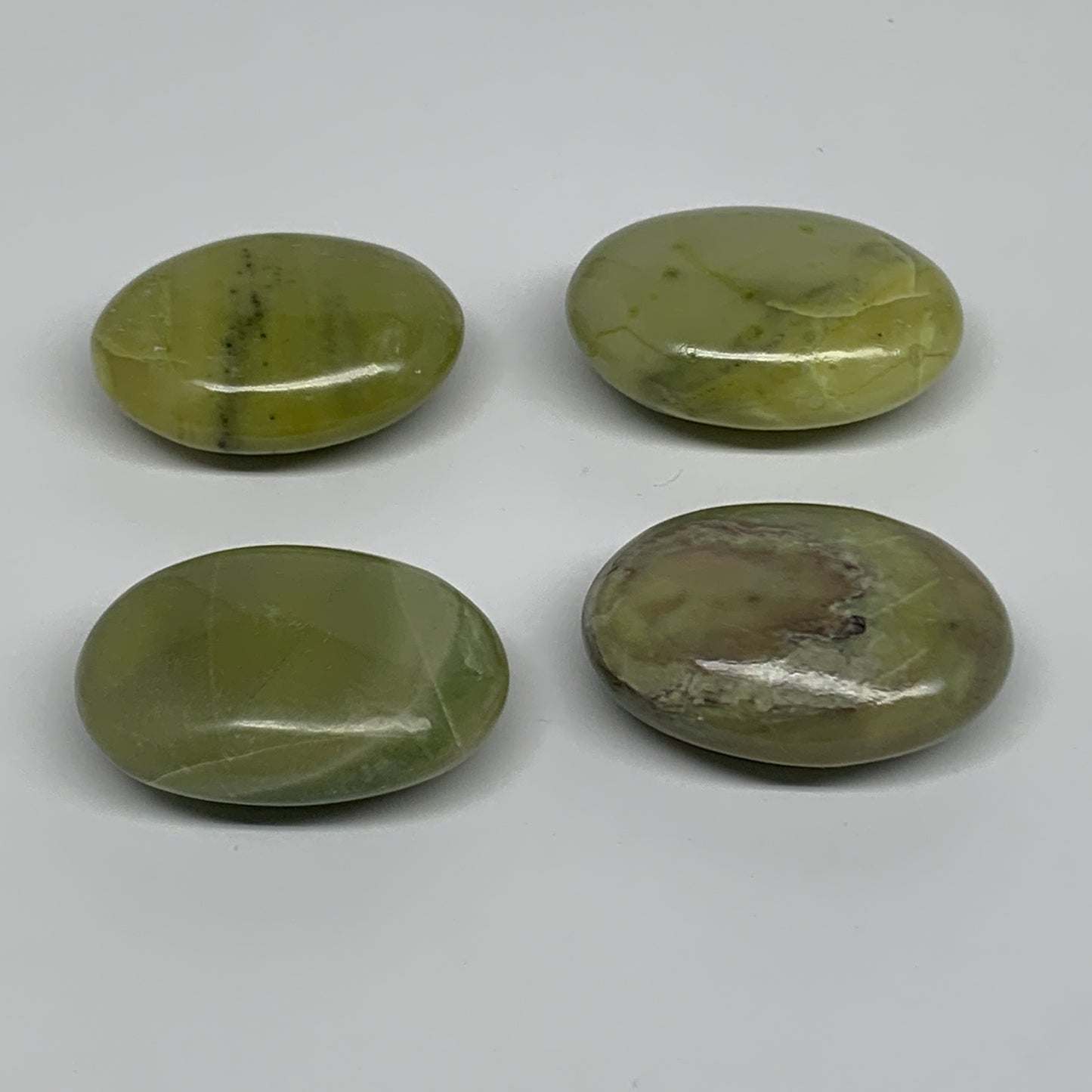 151.7g, 1.7"- 1.8", 4pcs, Natural Serpentine Palm-Stone Gemstone, B34611