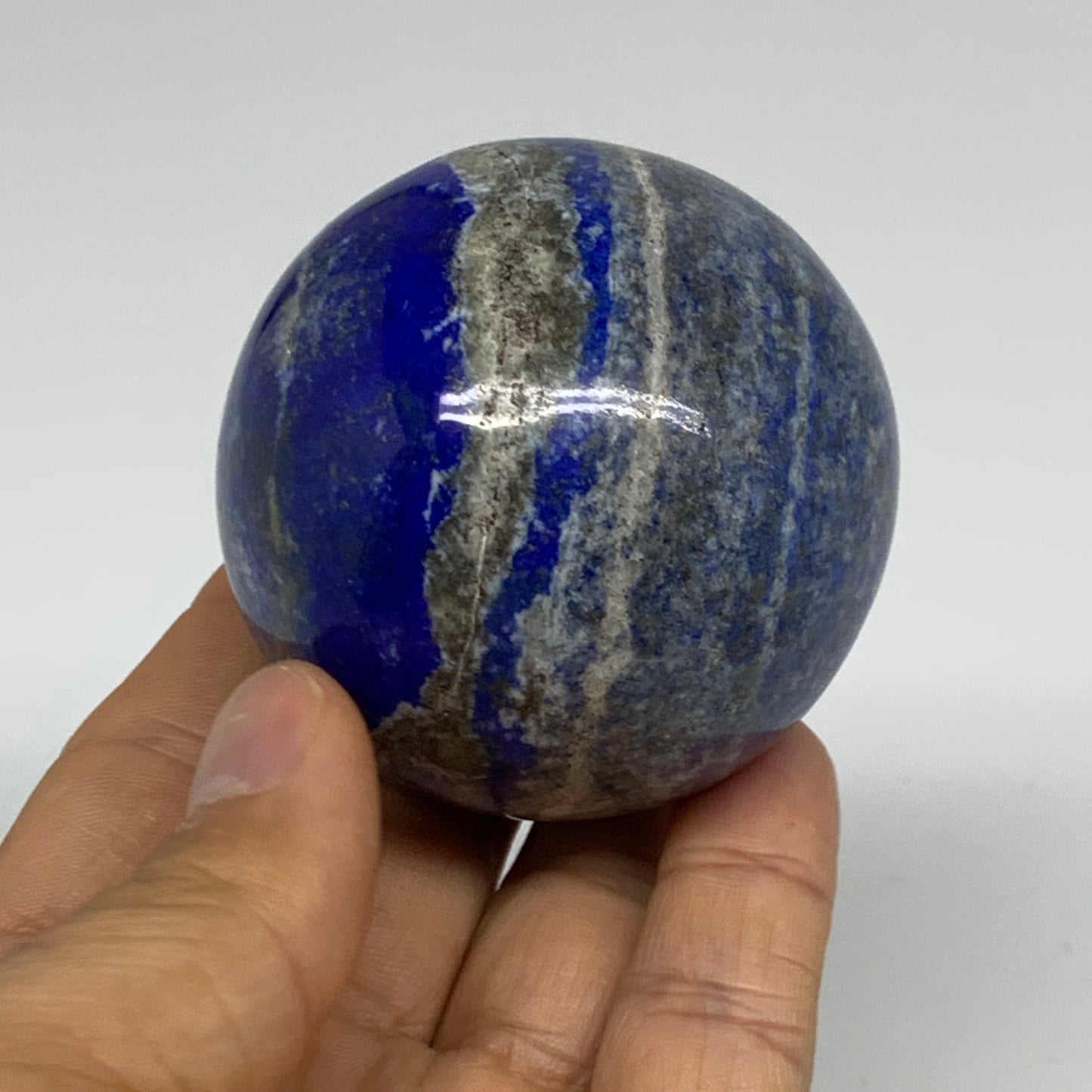 0.6 lbs, 2.2" (56mm), Lapis Lazuli Sphere Ball Gemstone @Afghanistan, B33247