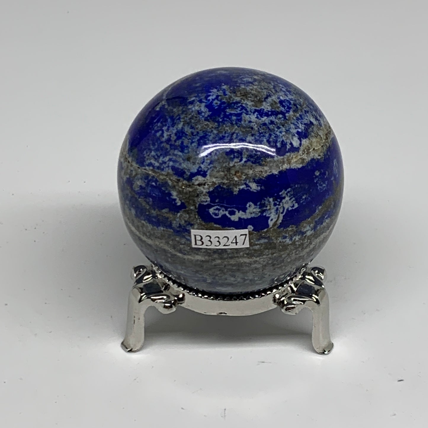 0.6 lbs, 2.2" (56mm), Lapis Lazuli Sphere Ball Gemstone @Afghanistan, B33247