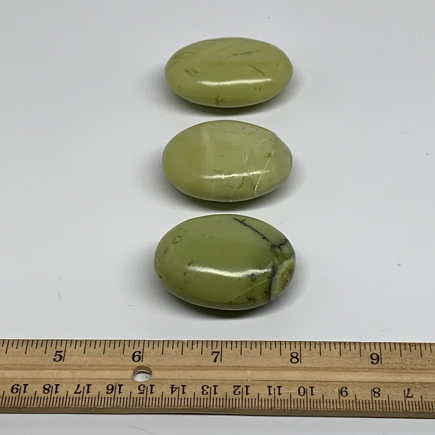 159.9g, 1.9"- 2", 3pcs, Natural Serpentine Palm-Stone Gemstone, B34612