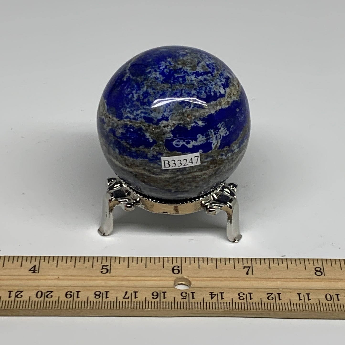 0.6 lbs, 2.2" (56mm), Lapis Lazuli Sphere Ball Gemstone @Afghanistan, B33247