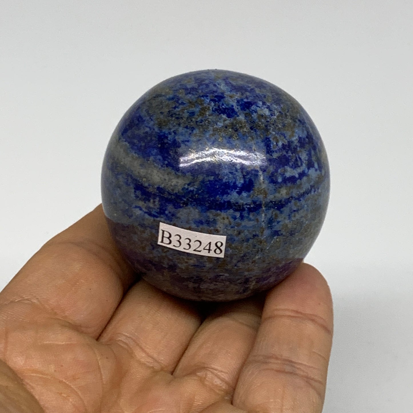 0.38 lbs, 1.9" (48mm), Lapis Lazuli Sphere Ball Gemstone @Afghanistan, B33248