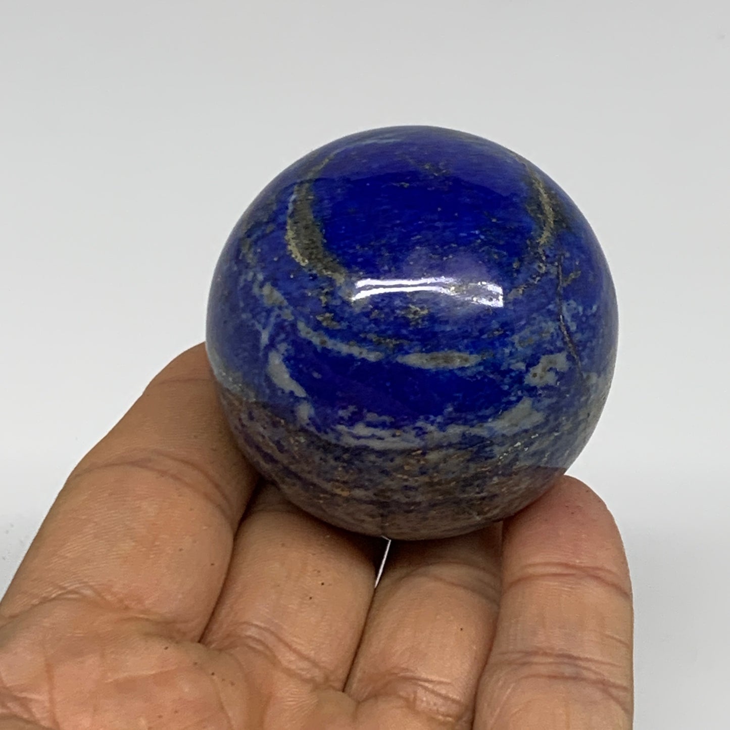 0.37 lbs, 1.8" (47mm), Lapis Lazuli Sphere Ball Gemstone @Afghanistan, B33249