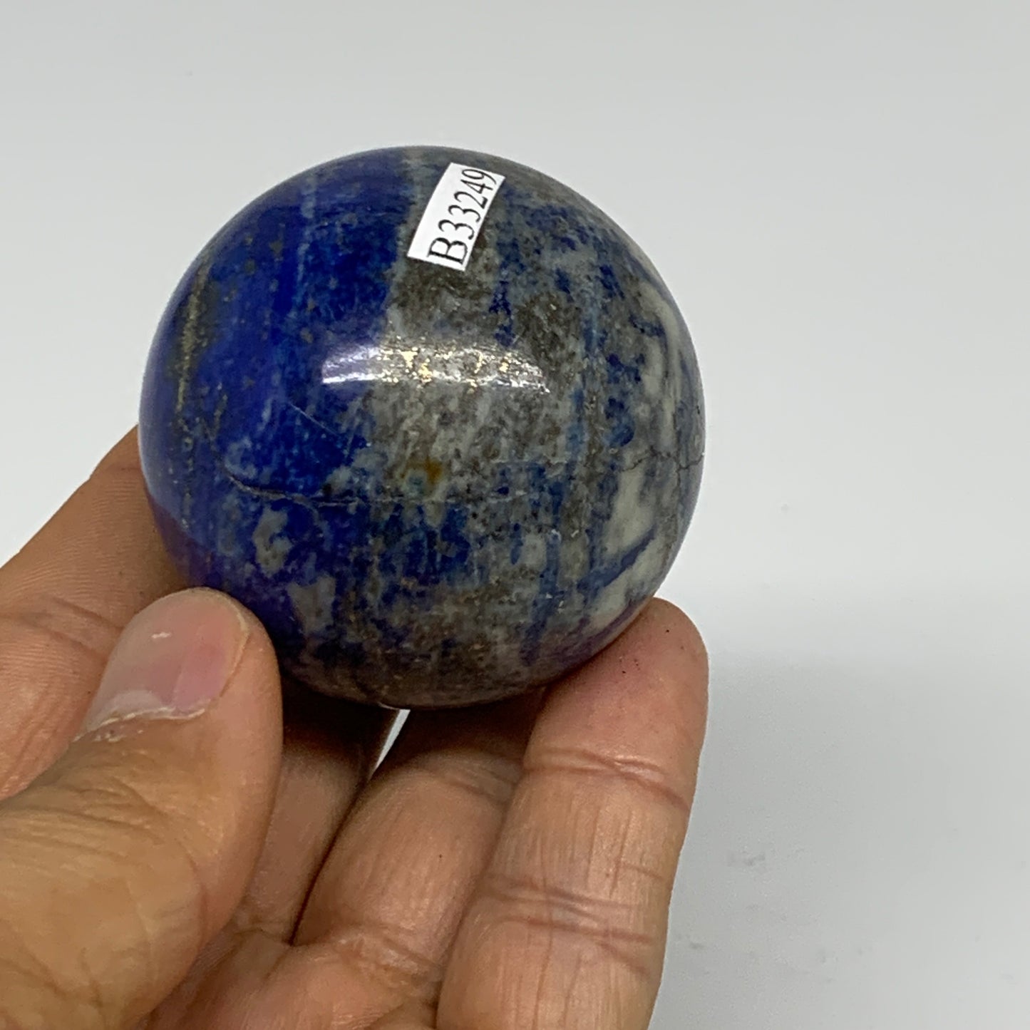 0.37 lbs, 1.8" (47mm), Lapis Lazuli Sphere Ball Gemstone @Afghanistan, B33249