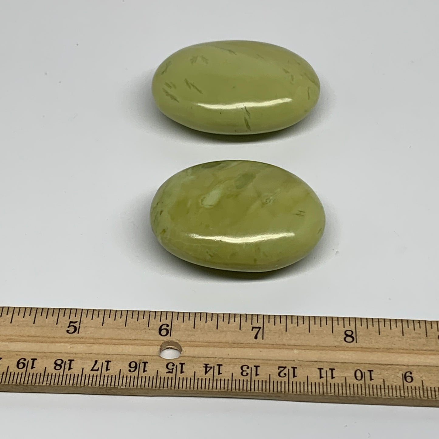 124.4g, 2"- 2.2", 2pcs, Natural Serpentine Palm-Stone Gemstone, B34617