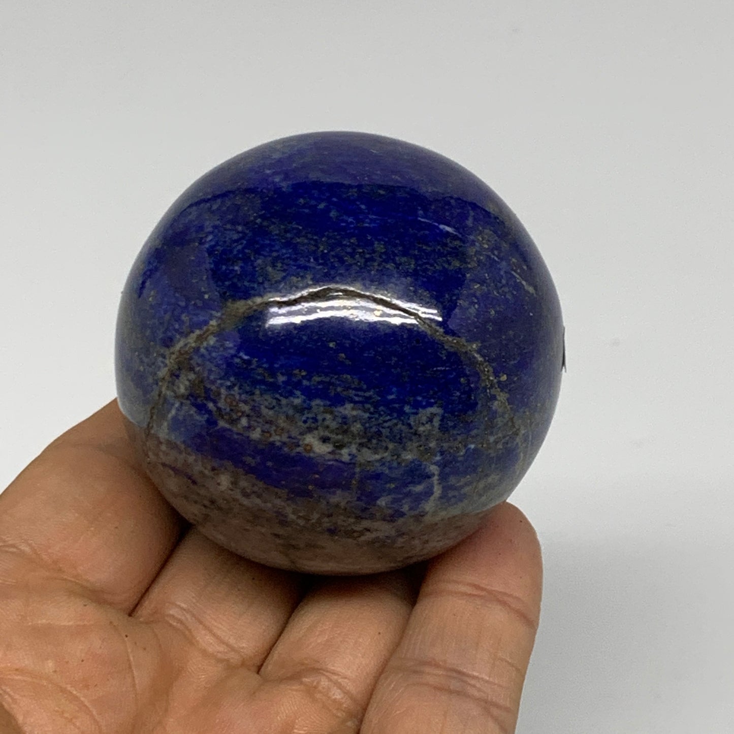 0.52 lbs, 2.1" (53mm), Lapis Lazuli Sphere Ball Gemstone @Afghanistan, B33252