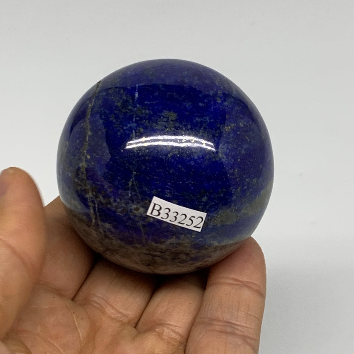 0.52 lbs, 2.1" (53mm), Lapis Lazuli Sphere Ball Gemstone @Afghanistan, B33252