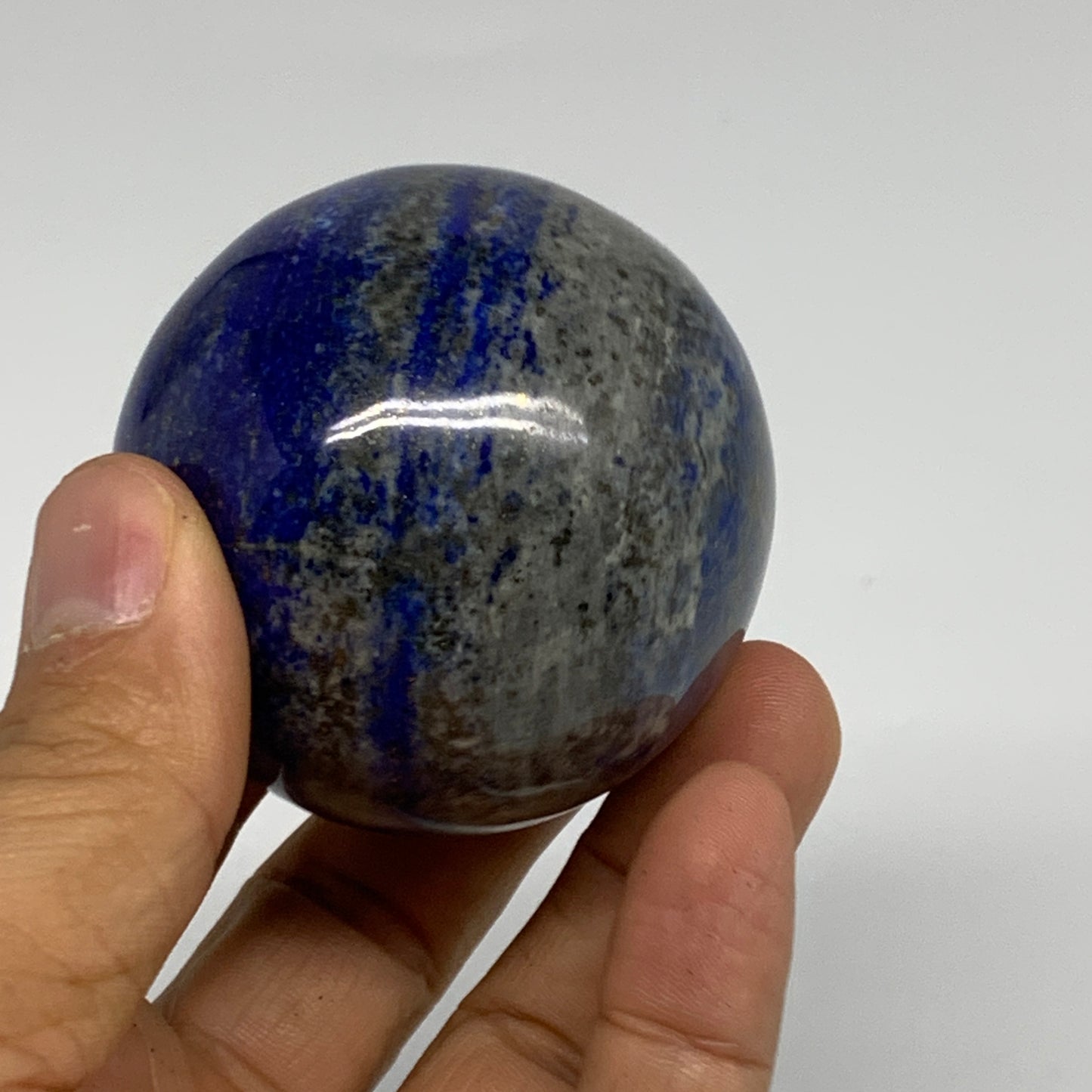 0.52 lbs, 2.1" (53mm), Lapis Lazuli Sphere Ball Gemstone @Afghanistan, B33252