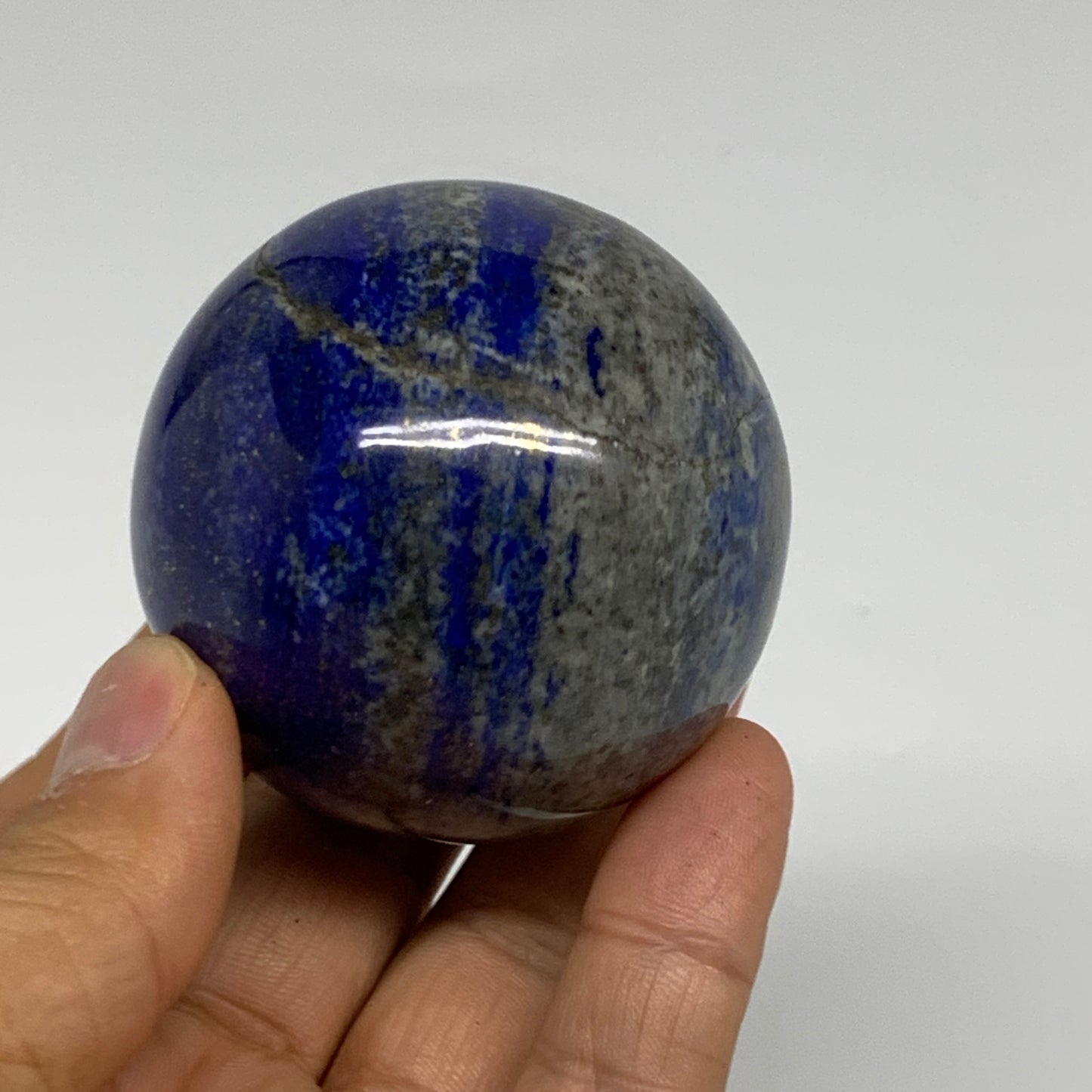 0.52 lbs, 2.1" (53mm), Lapis Lazuli Sphere Ball Gemstone @Afghanistan, B33252