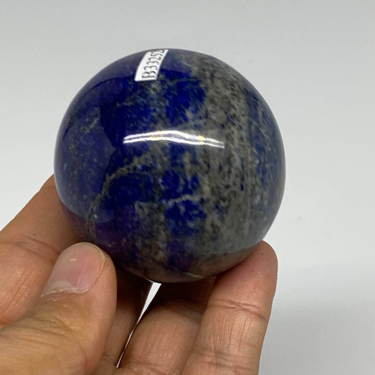 0.52 lbs, 2.1" (53mm), Lapis Lazuli Sphere Ball Gemstone @Afghanistan, B33252