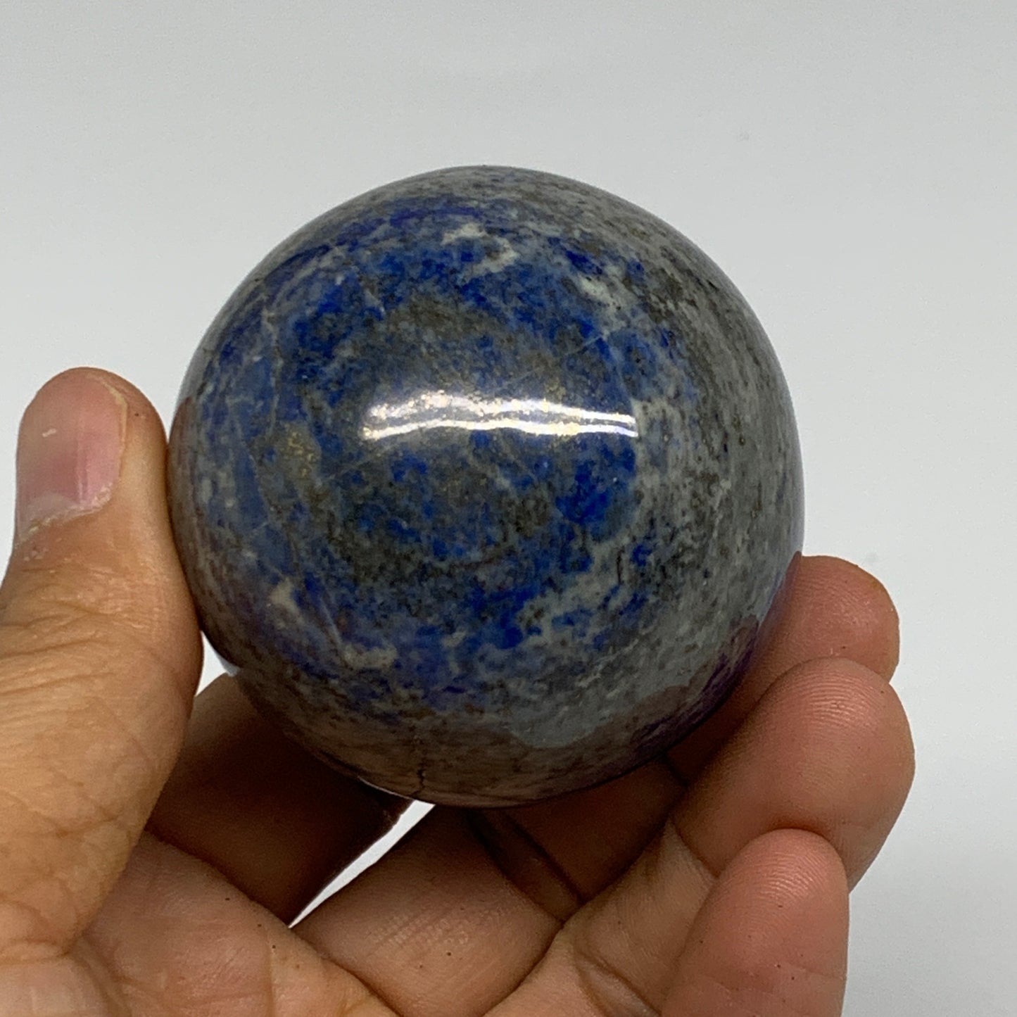 0.52 lbs, 2.1" (53mm), Lapis Lazuli Sphere Ball Gemstone @Afghanistan, B33252