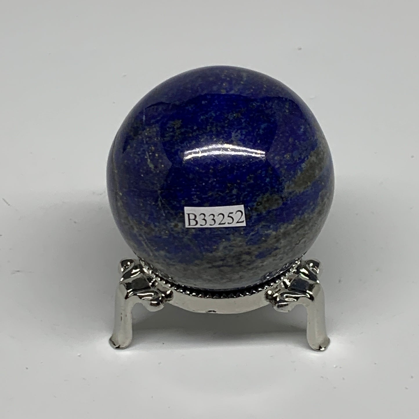 0.52 lbs, 2.1" (53mm), Lapis Lazuli Sphere Ball Gemstone @Afghanistan, B33252