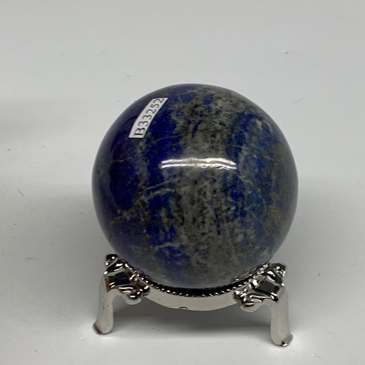 0.52 lbs, 2.1" (53mm), Lapis Lazuli Sphere Ball Gemstone @Afghanistan, B33252