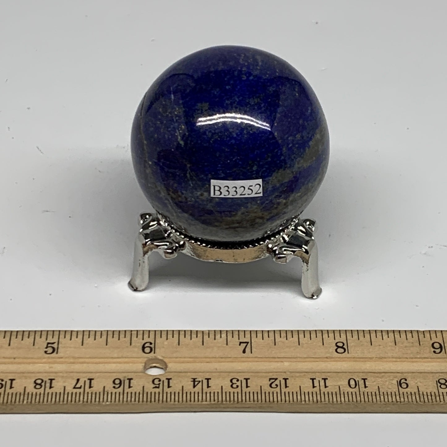 0.52 lbs, 2.1" (53mm), Lapis Lazuli Sphere Ball Gemstone @Afghanistan, B33252