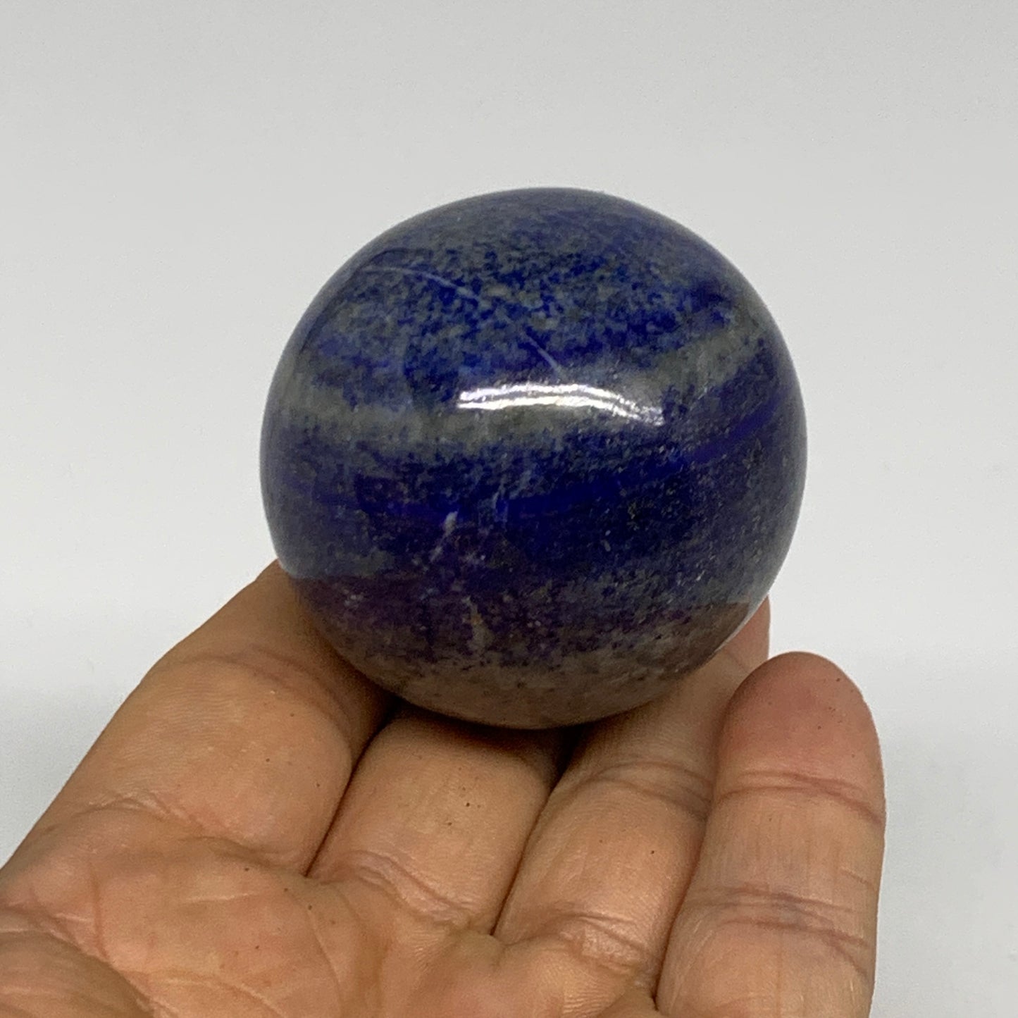 0.37 lbs, 1.9" (47mm), Lapis Lazuli Sphere Ball Gemstone @Afghanistan, B33254