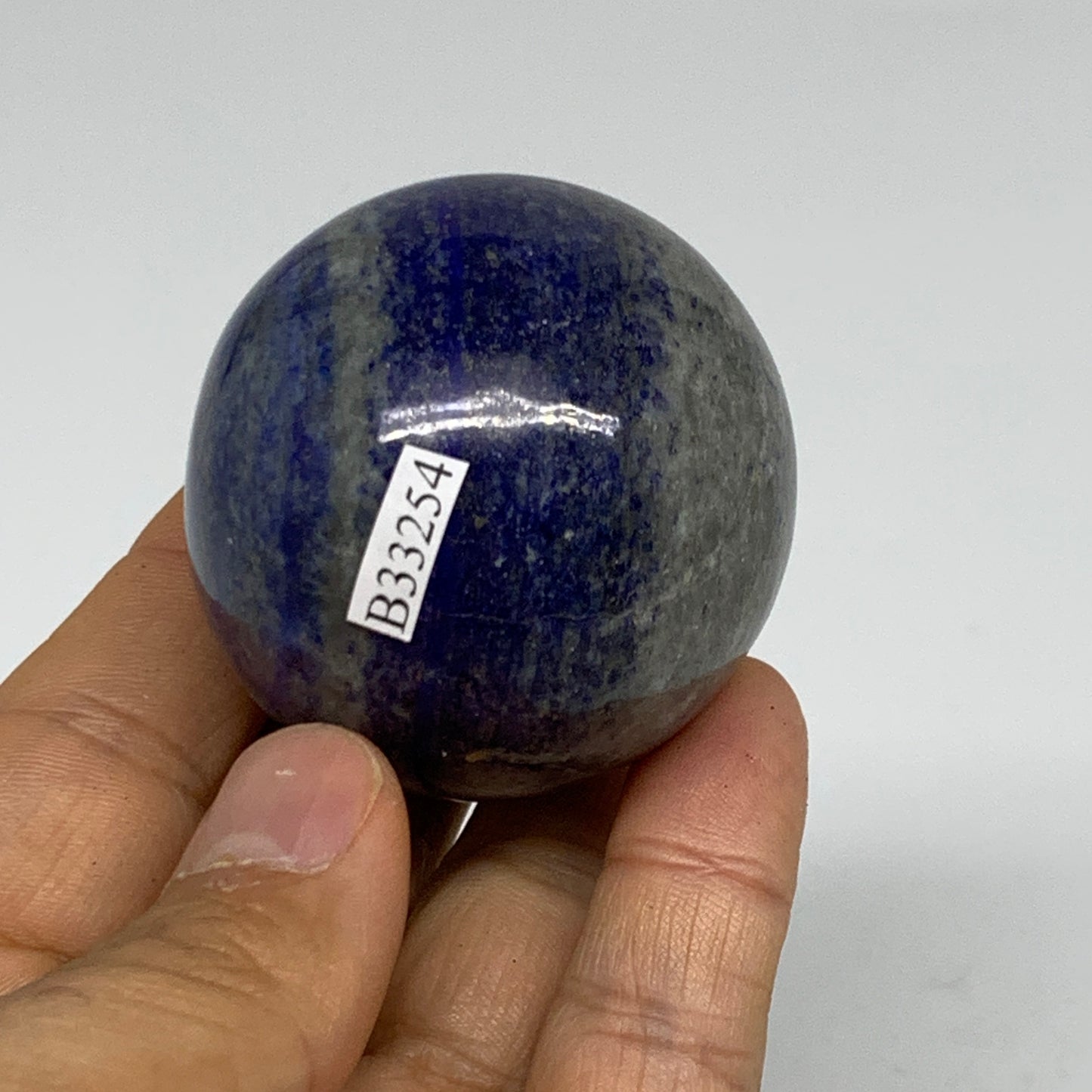 0.37 lbs, 1.9" (47mm), Lapis Lazuli Sphere Ball Gemstone @Afghanistan, B33254