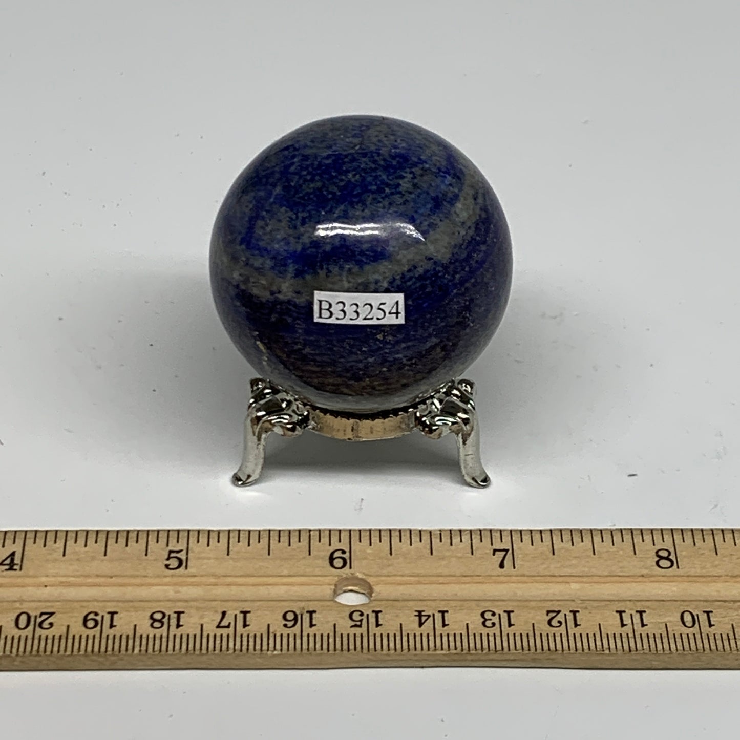 0.37 lbs, 1.9" (47mm), Lapis Lazuli Sphere Ball Gemstone @Afghanistan, B33254