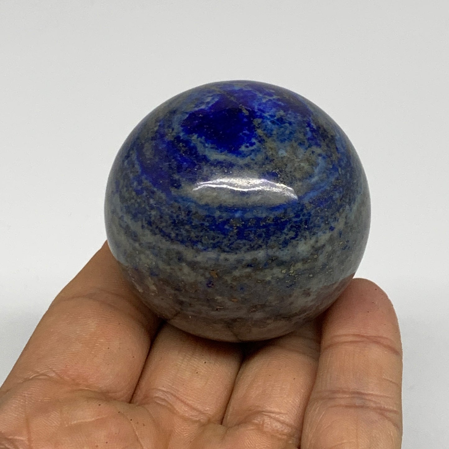 0.39 lbs, 1.9" (47mm), Lapis Lazuli Sphere Ball Gemstone @Afghanistan, B33255