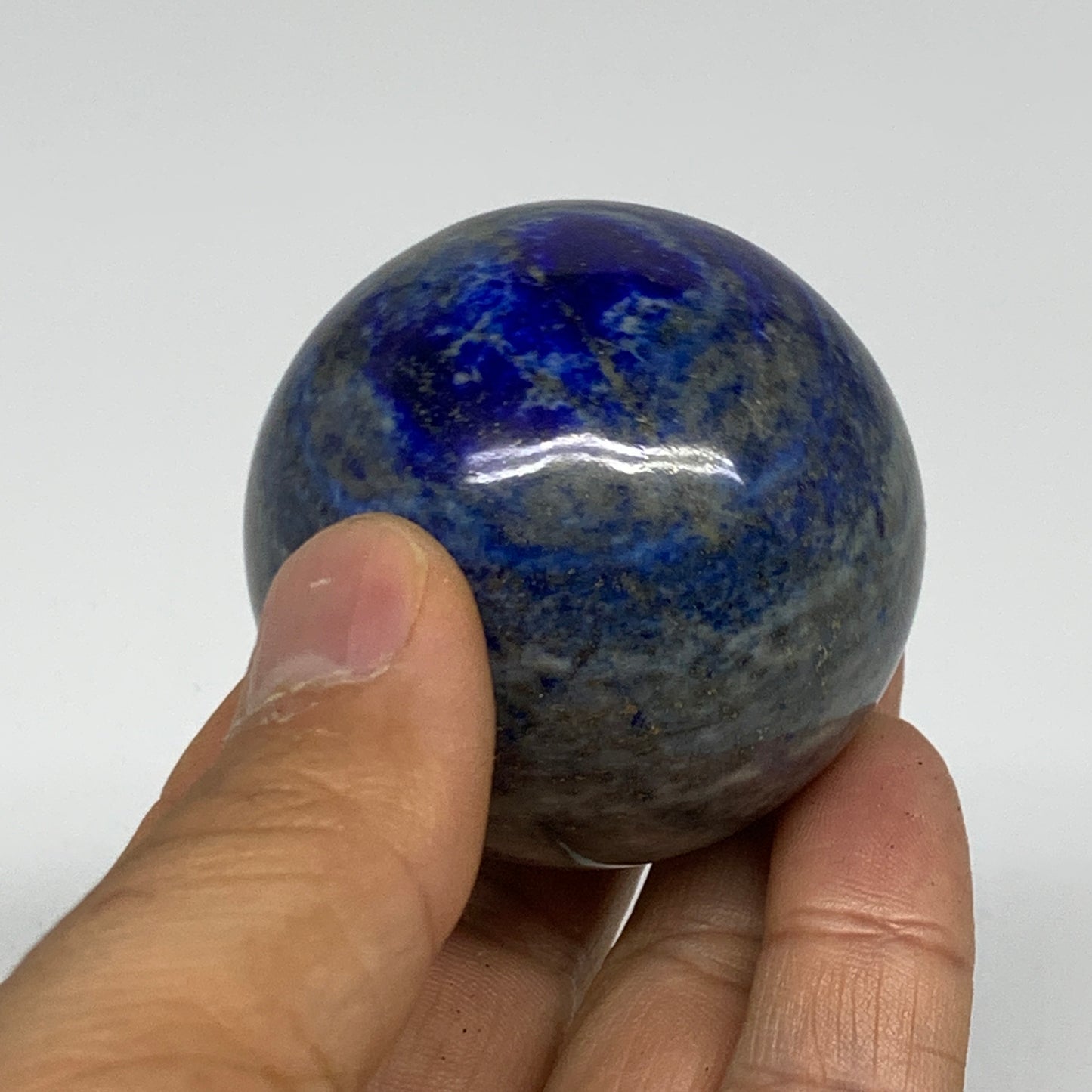 0.39 lbs, 1.9" (47mm), Lapis Lazuli Sphere Ball Gemstone @Afghanistan, B33255