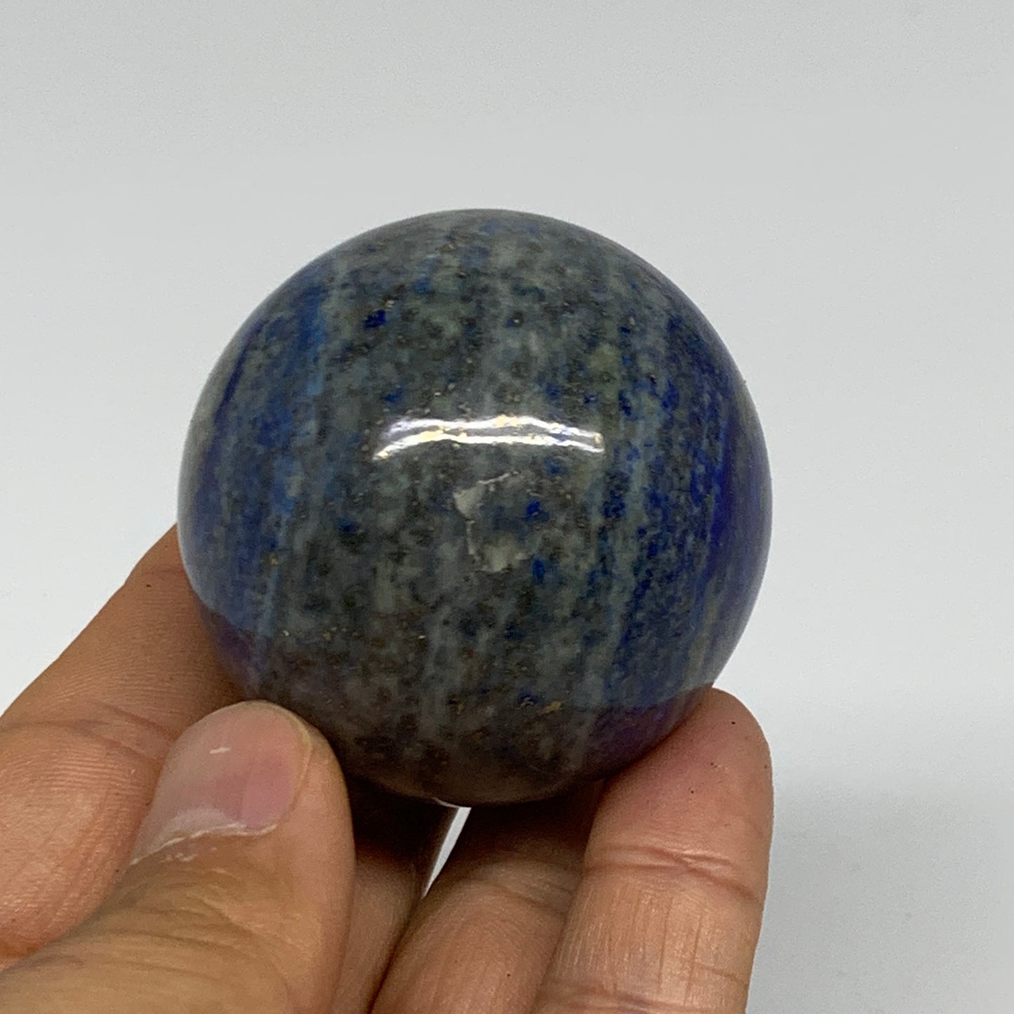 0.39 lbs, 1.9" (47mm), Lapis Lazuli Sphere Ball Gemstone @Afghanistan, B33255