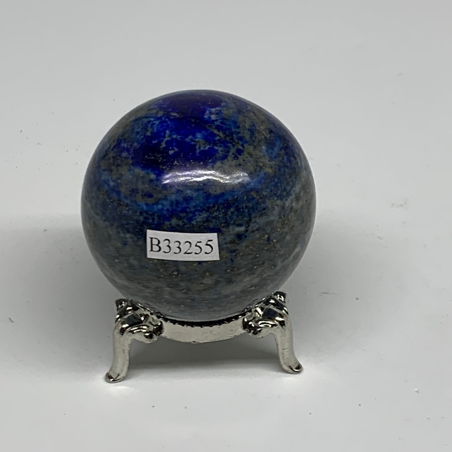 0.39 lbs, 1.9" (47mm), Lapis Lazuli Sphere Ball Gemstone @Afghanistan, B33255