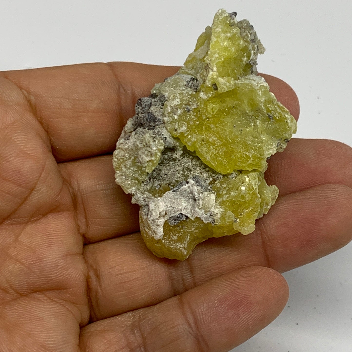 23.8g, 2.1"x1.4"x0.6", Rough Brucite Crystal Mineral Specimens @Pakistan, B27400