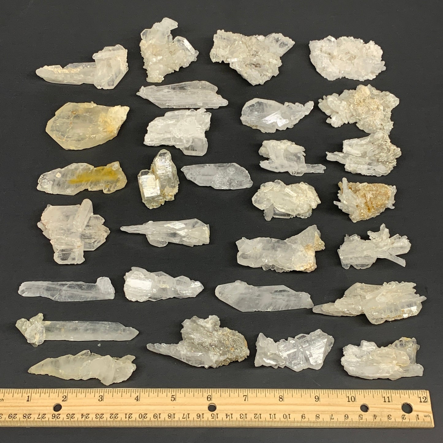 2.53 lbs, 1.6"-3.4", 29pcs Lot, Faden Quartz Crystal Minerals Specimens, B27401