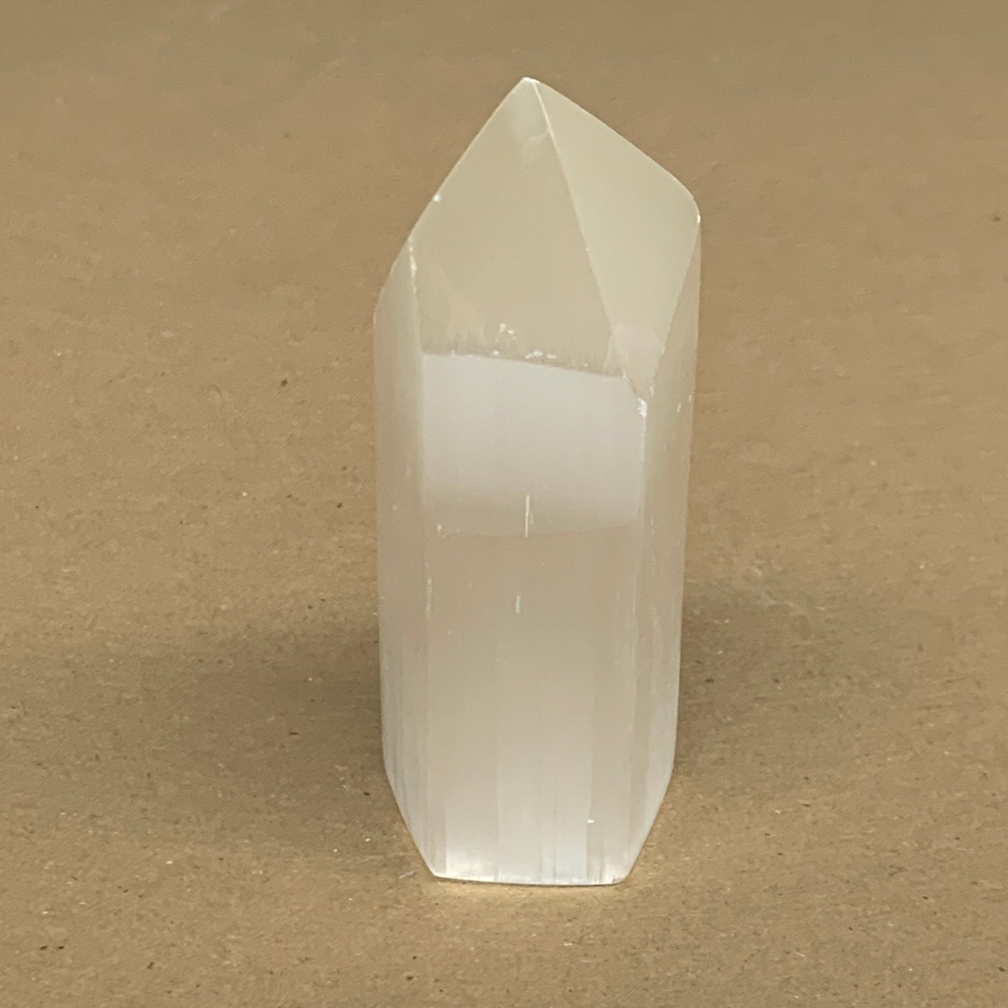 186g, 3.8"x1.5", Selenite (Satin Spar) Crystal Tower Point, B36029