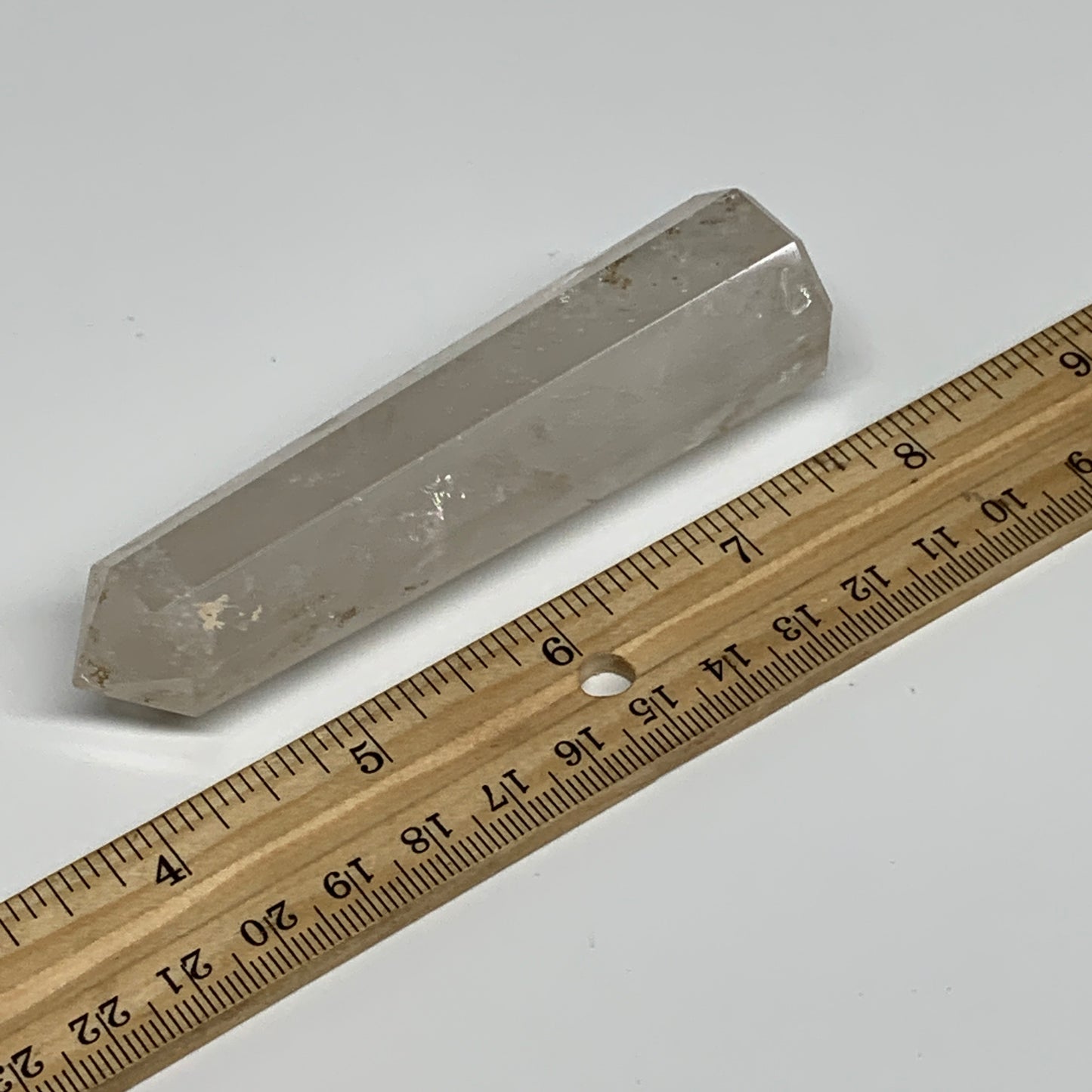 101g, 3.9"x1", Natural Quartz Crystal Tower Point Obelisk @India, B31315