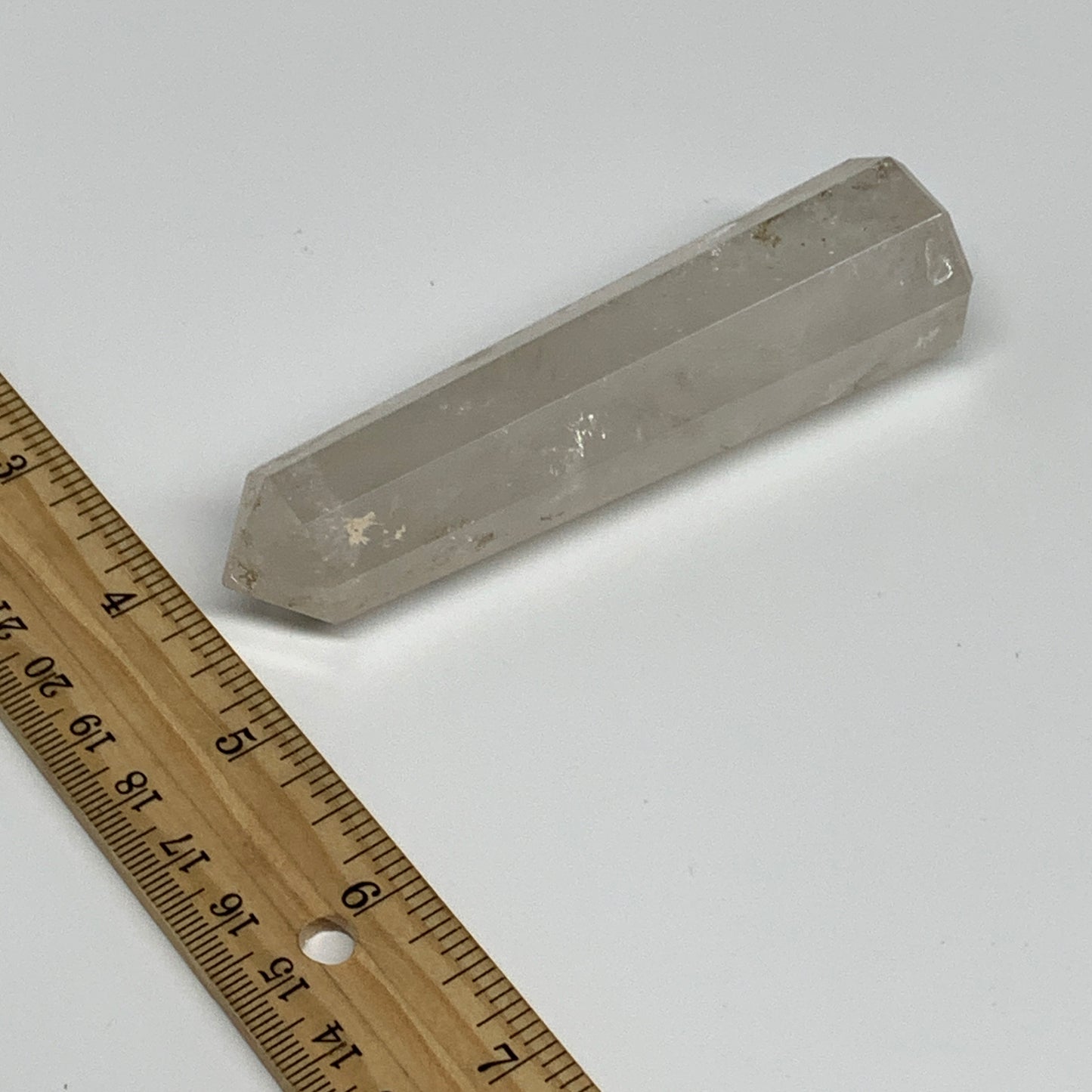 101g, 3.9"x1", Natural Quartz Crystal Tower Point Obelisk @India, B31315