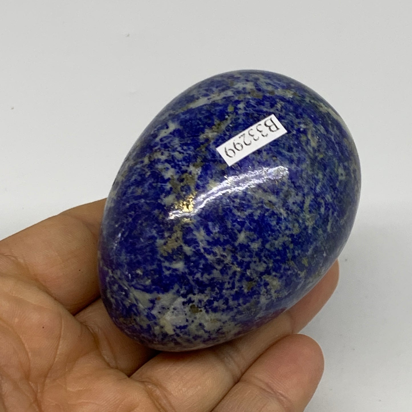 0.54 lbs, 2.6"x1.9", Natural Lapis Lazuli Egg Polished @Afghanistan, B33299