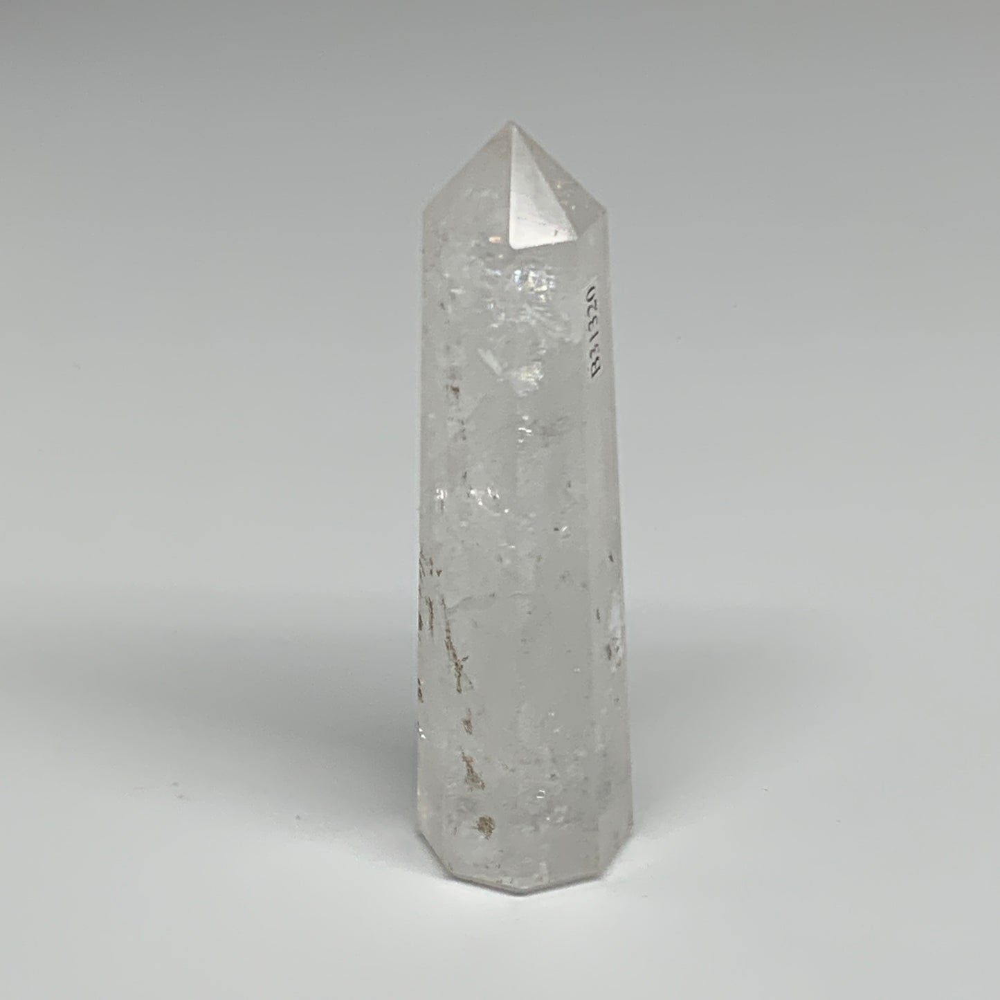 121.3g, 4.1"x1", Natural Quartz Crystal Tower Point Obelisk @India, B31320