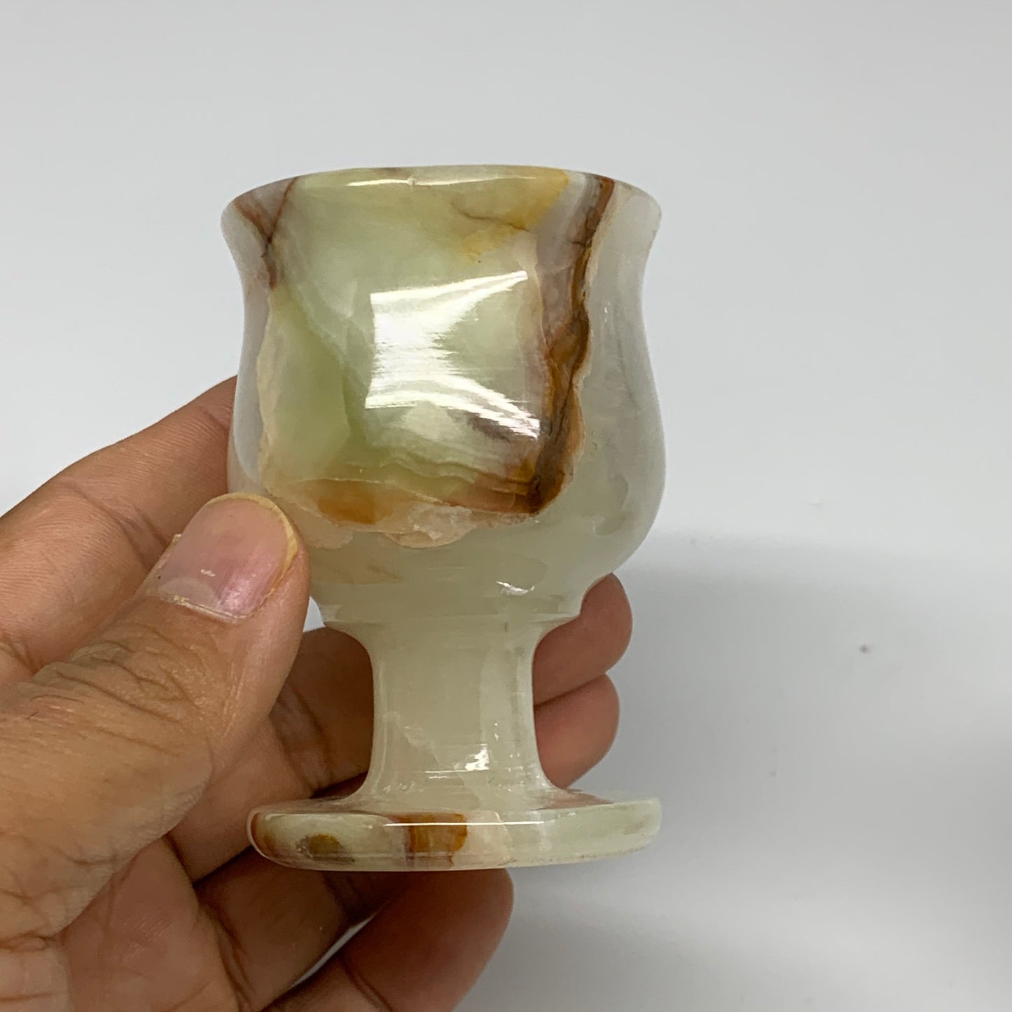 6pcs set, 2.8" x 2" Green Onyx cups wholesale