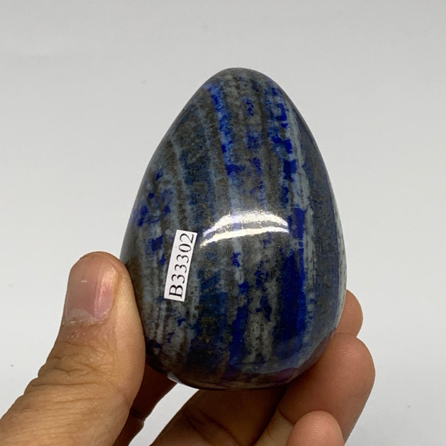 0.50 lbs, 2.6"x1.8", Natural Lapis Lazuli Egg Polished @Afghanistan, B33302