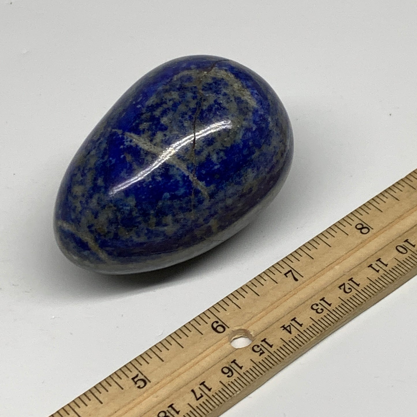 0.61 lbs, 2.8"x2", Natural Lapis Lazuli Egg Polished @Afghanistan, B33303