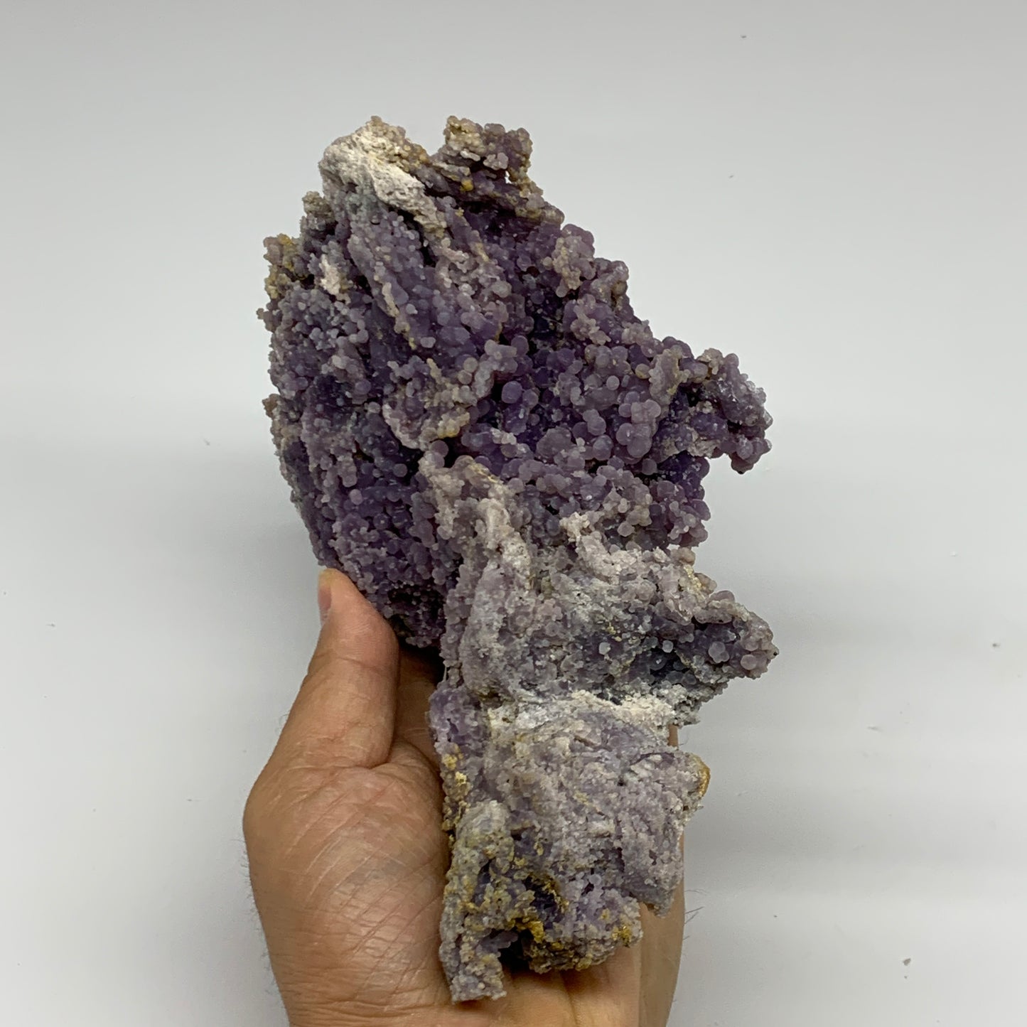 2.18 lbs, 7.2"x5.2"x2.5", Rough Grape Agate Crystal Mineral Specimens,B32622