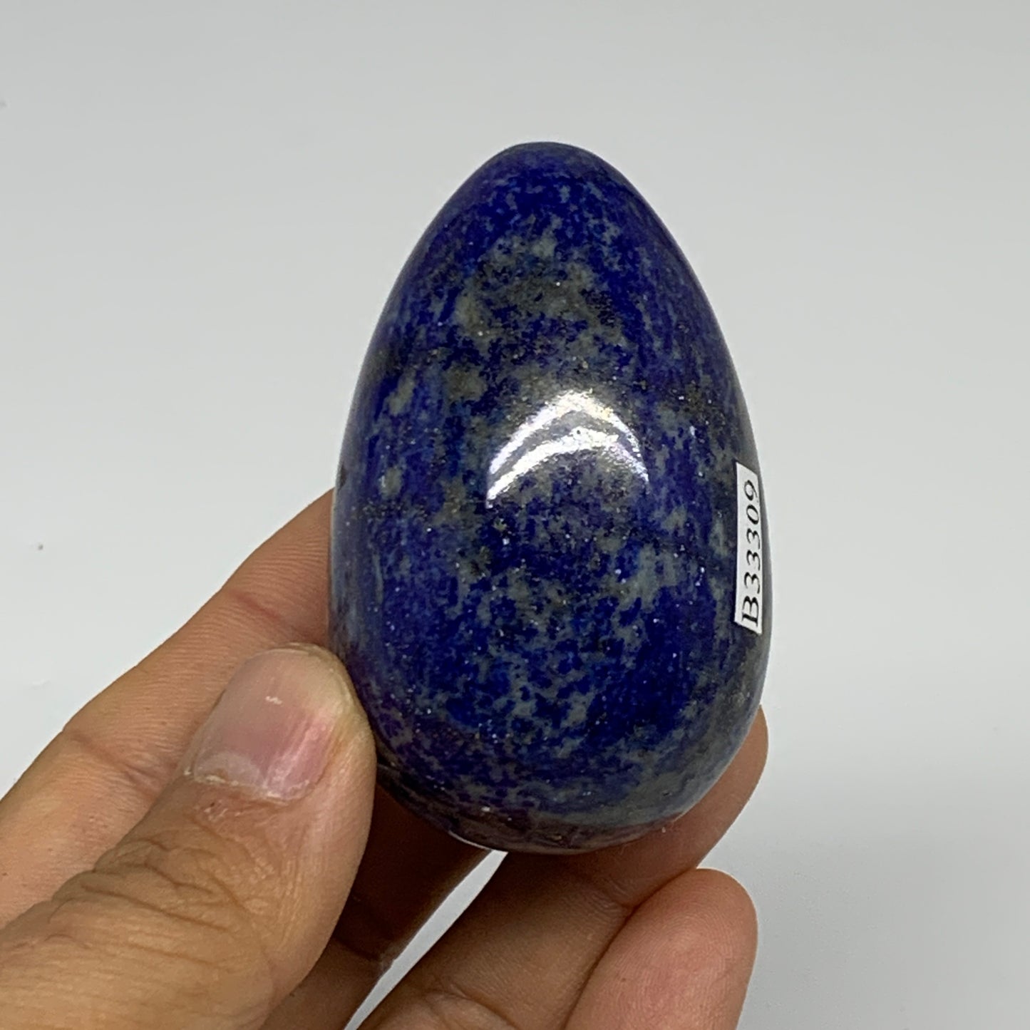 0.46 lbs, 2.6"x1.8", Natural Lapis Lazuli Egg Polished @Afghanistan, B33309