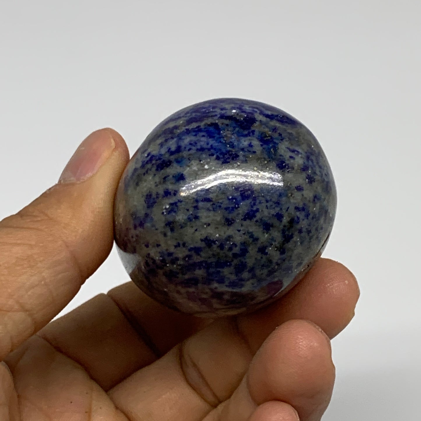 0.46 lbs, 2.6"x1.8", Natural Lapis Lazuli Egg Polished @Afghanistan, B33309