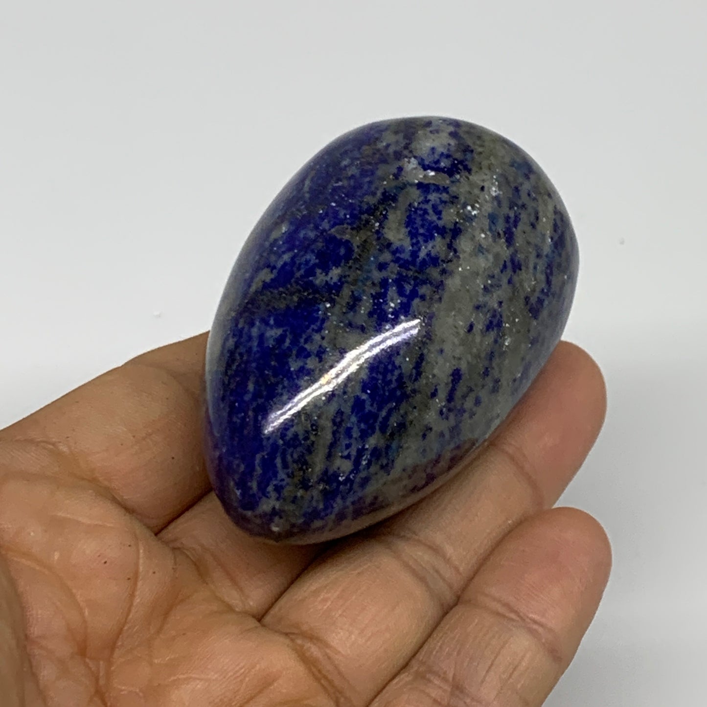 0.46 lbs, 2.6"x1.8", Natural Lapis Lazuli Egg Polished @Afghanistan, B33309