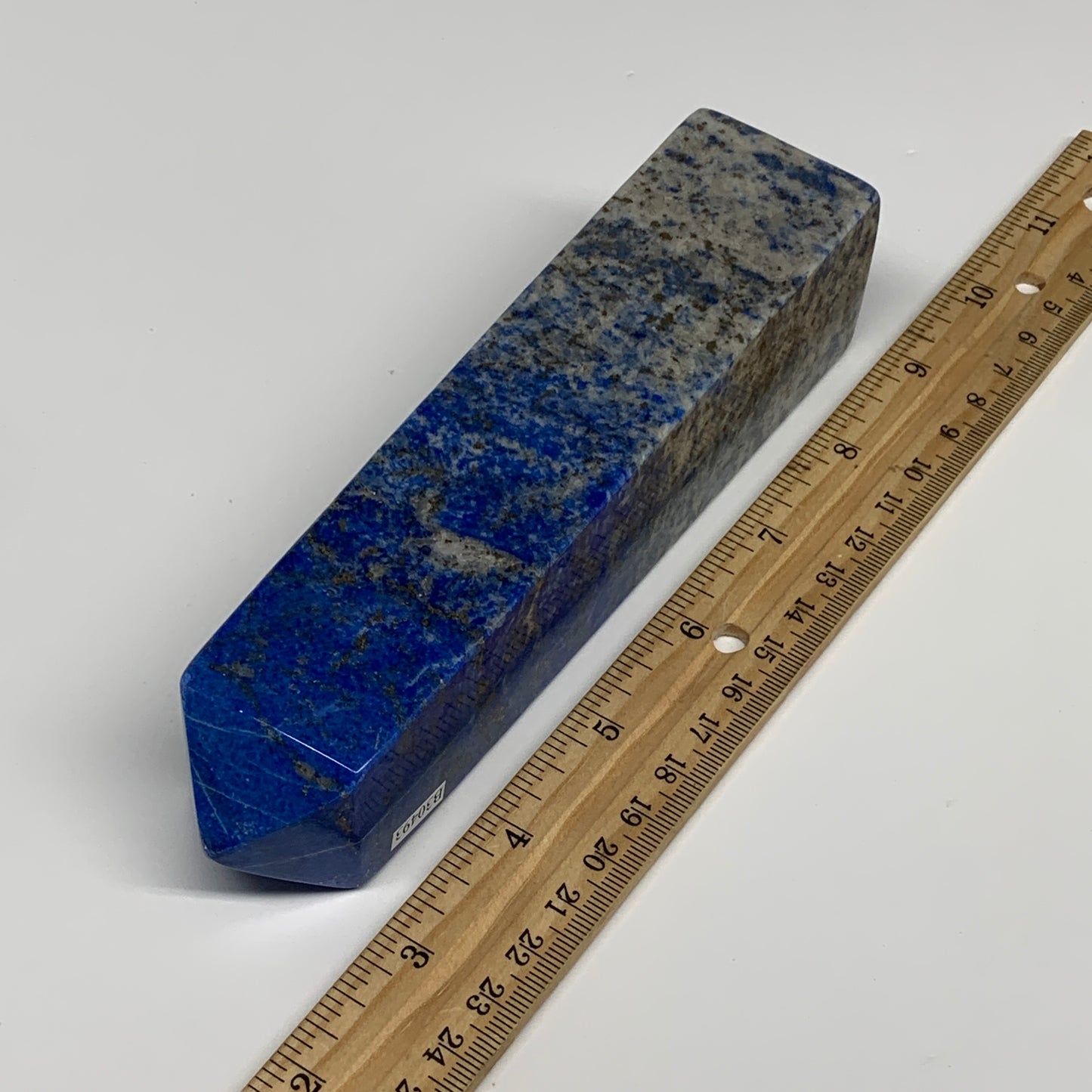 625g, 6.4"x1.5"x1.5", Natural Lapis Lazuli Tower Point Obelisk Afghanistan,B3049