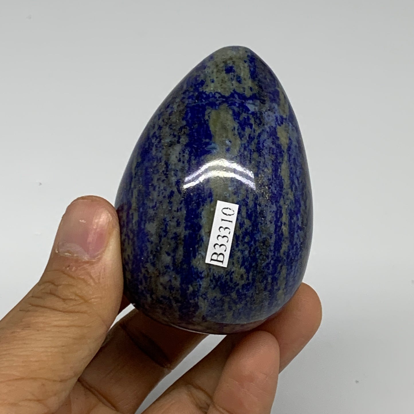 0.55 lbs, 2.7"x1.9", Natural Lapis Lazuli Egg Polished @Afghanistan, B33310