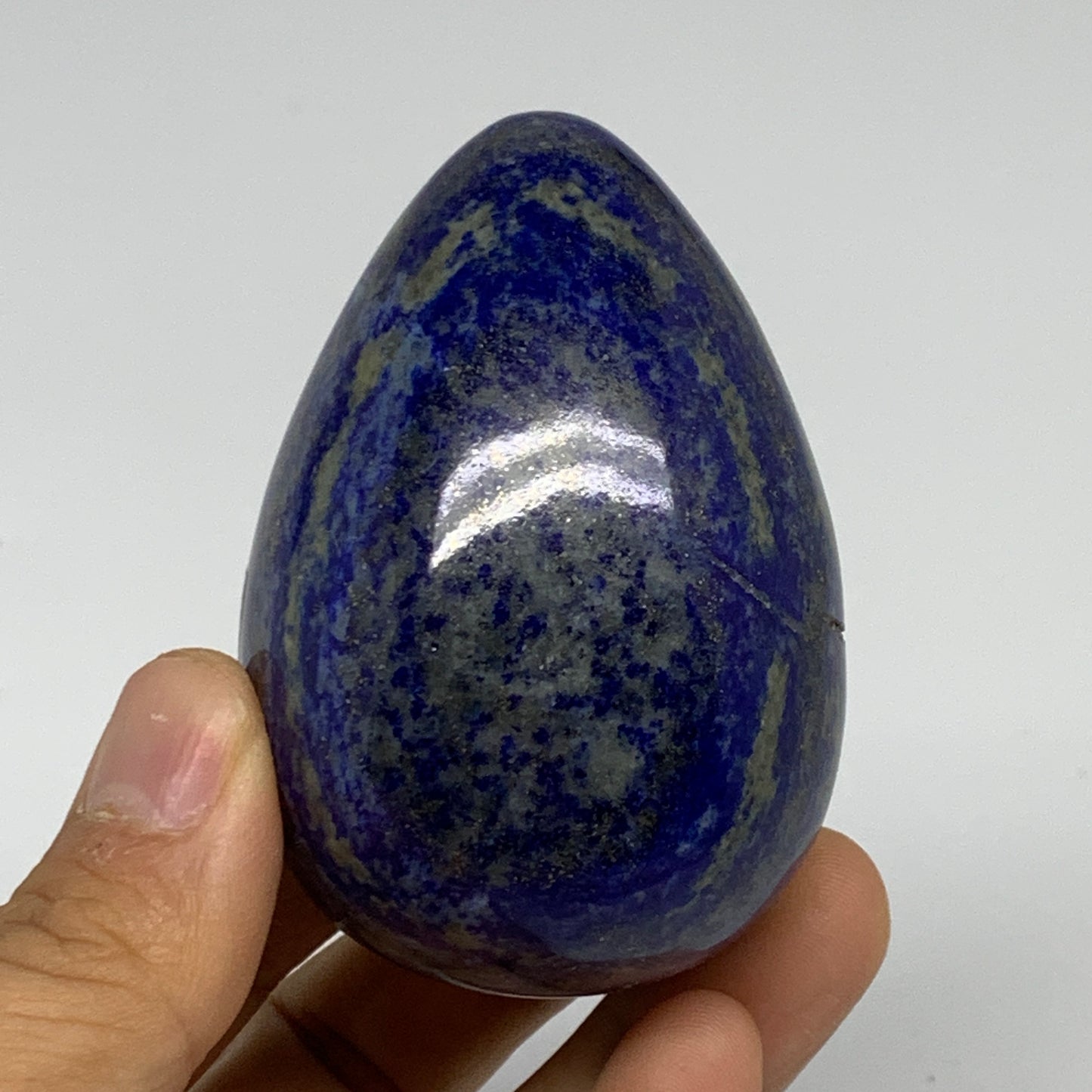 0.55 lbs, 2.7"x1.9", Natural Lapis Lazuli Egg Polished @Afghanistan, B33310