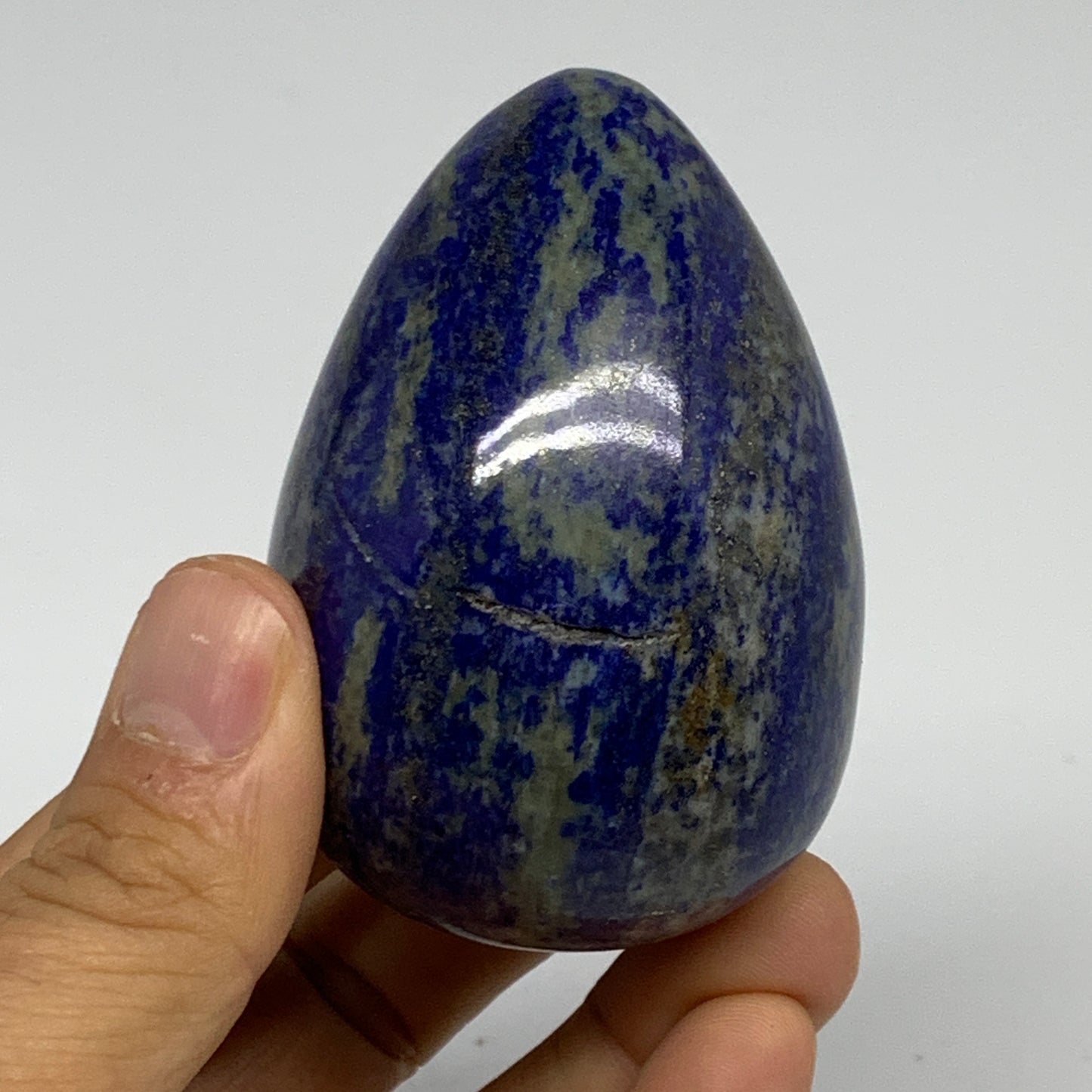 0.55 lbs, 2.7"x1.9", Natural Lapis Lazuli Egg Polished @Afghanistan, B33310