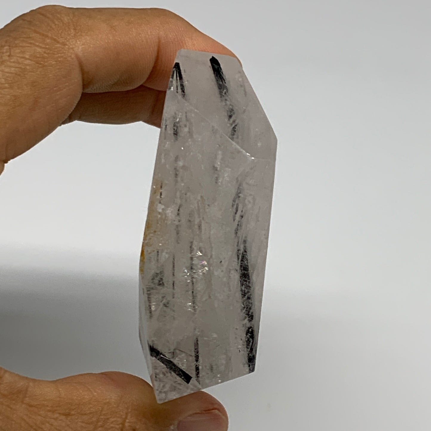 149.8g, 2.6"x2.2"x0.9", Black Tourmaline Rutile Quartz Crystal Chunk @Brazil,B27