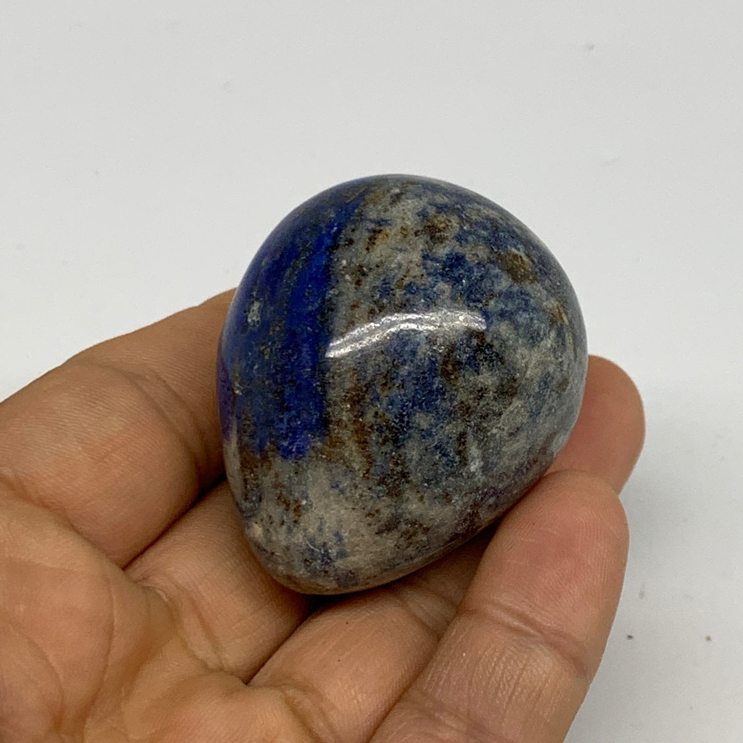 91.6g, 1.8"x1.5", Natural Lapis Lazuli Egg Polished @Afghanistan, B33313