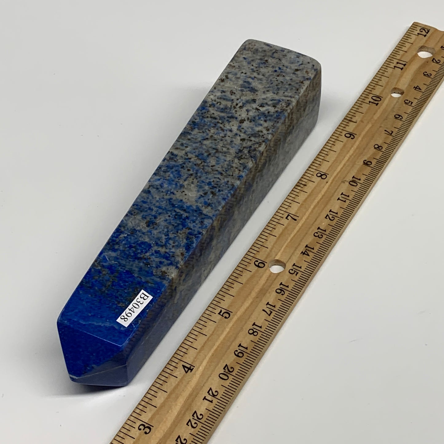 428.9g, 6.2"x1.3"x1.4", Natural Lapis Lazuli Tower Point Obelisk Afghanistan,B30