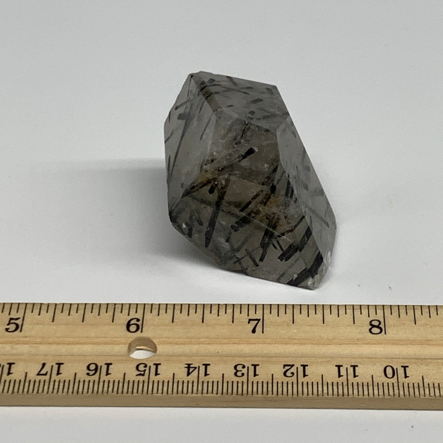 79.3g, 1.9"x1.7"x1.4", Black Tourmaline Rutile Quartz Crystal Chunk @Brazil,B274