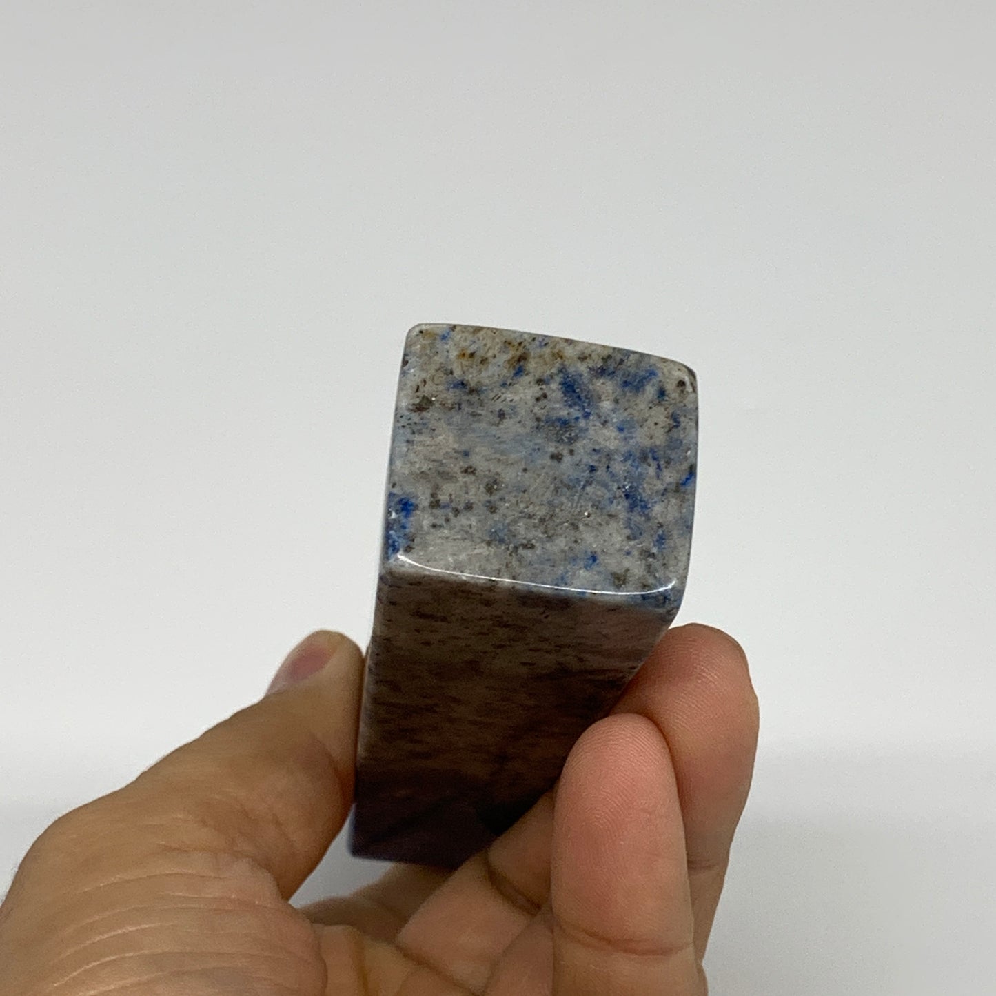 184.2g, 4.1"x1.1"x1.1", Natural Lapis Lazuli Tower Point Obelisk Afghanistan,B30